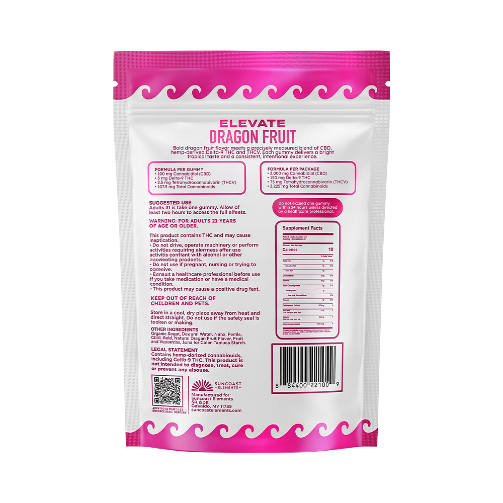 Dragon Fruit THC Gummies – 30 Count